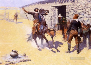 vaquero de indiana Painting - los apaches Frederic Remington vaquero de Indiana